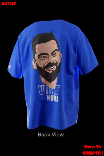 "VIRAT KOHLI" Illustrated Portrait T-shirt